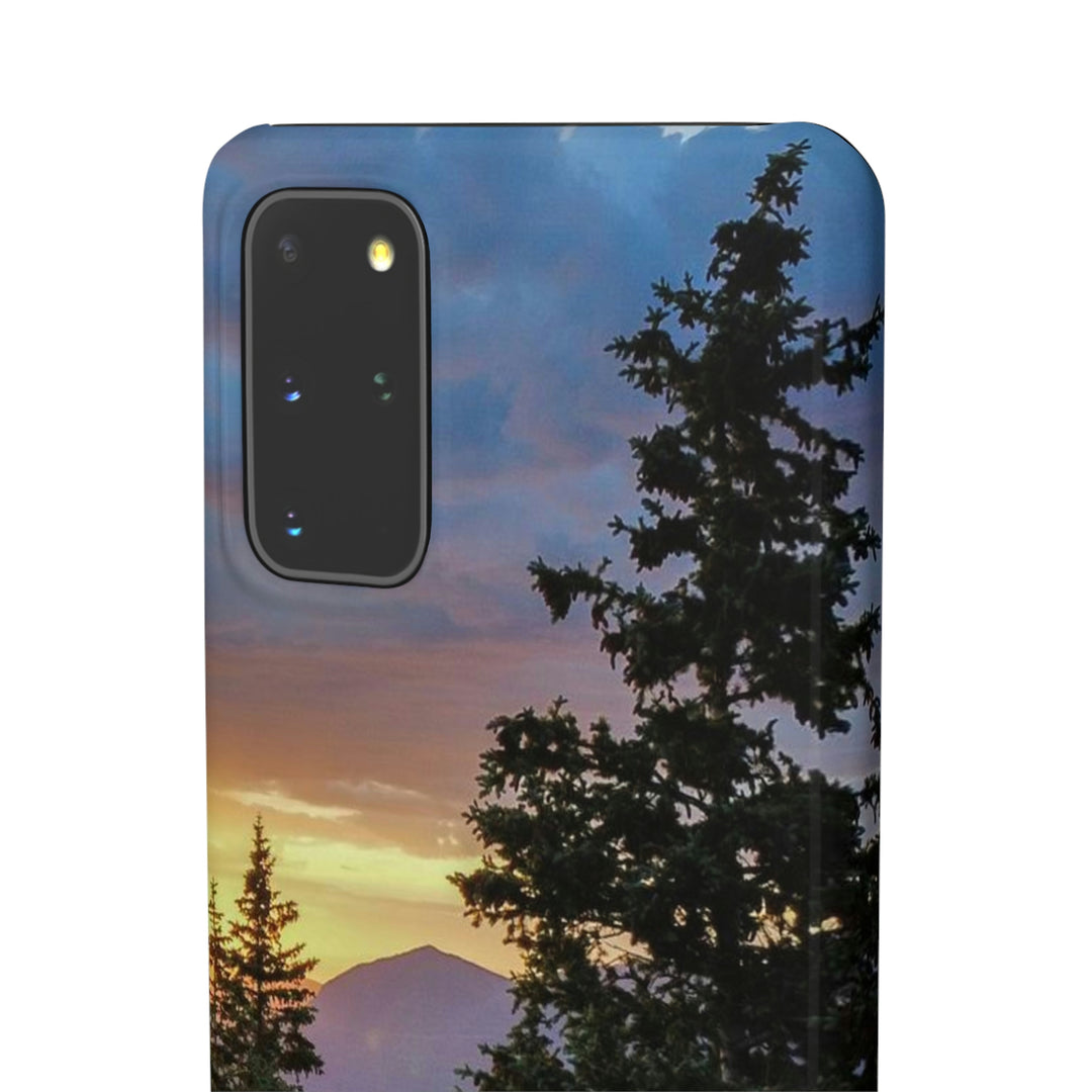 Rainy Sunset Through the Trees - Phone Case