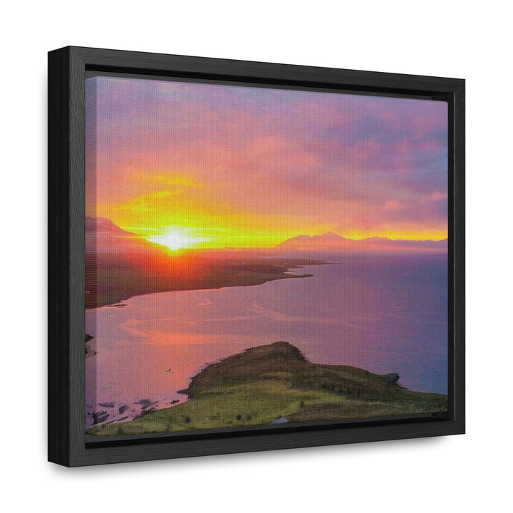 Sunset Over the Fjord Part 1 - Canvas with Frame