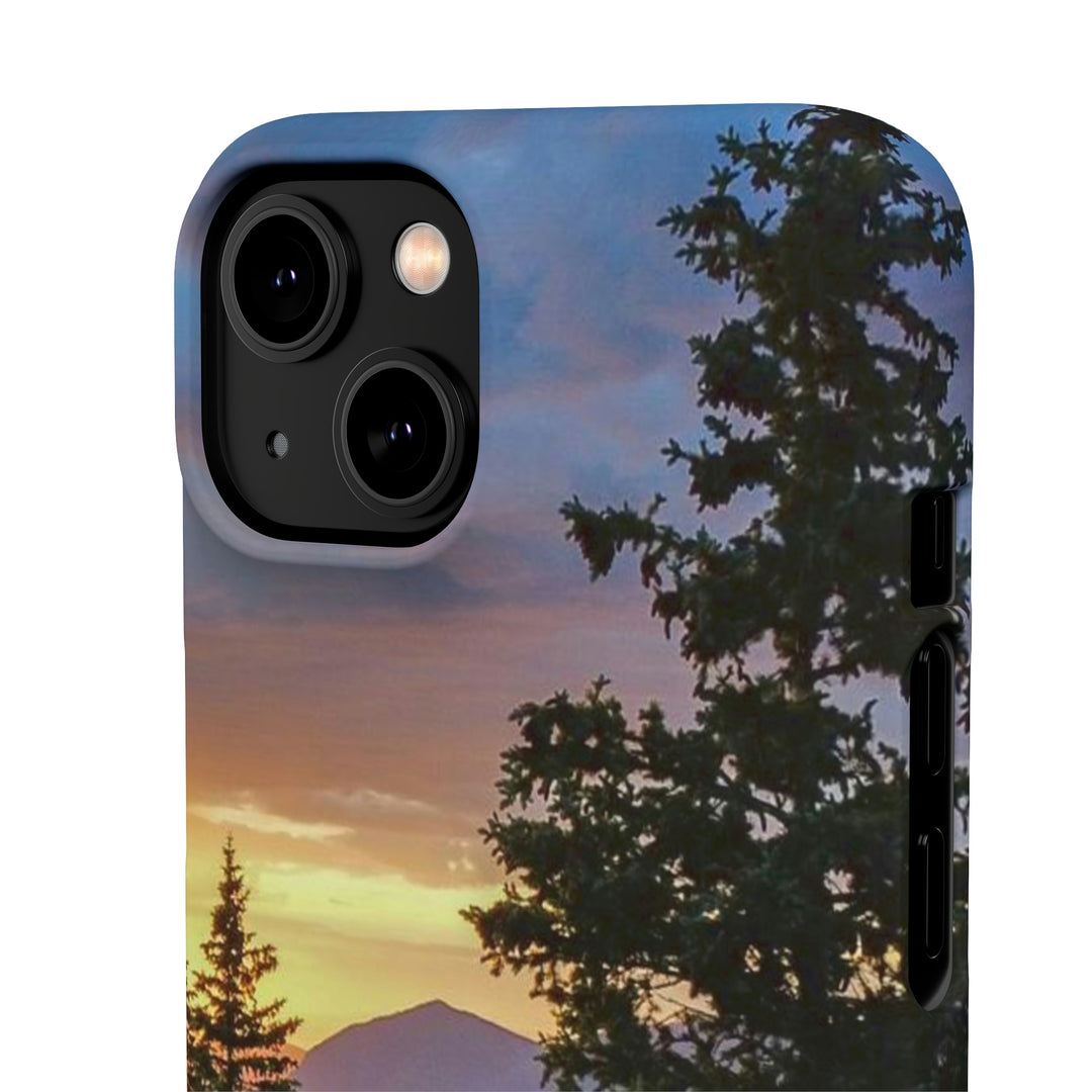 Rainy Sunset Through the Trees - Phone Case