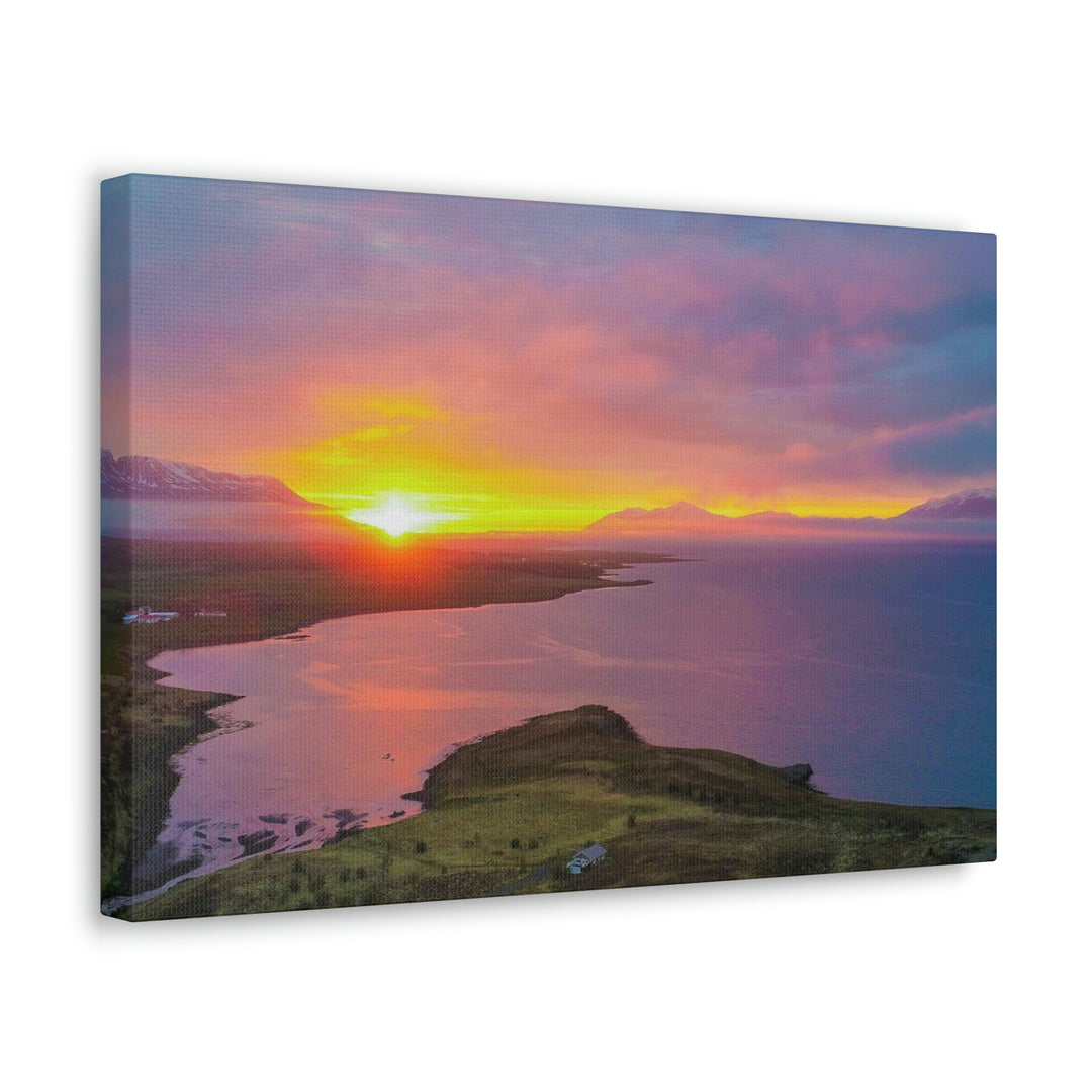 Sunset Over the Fjord Part 1 - Canvas