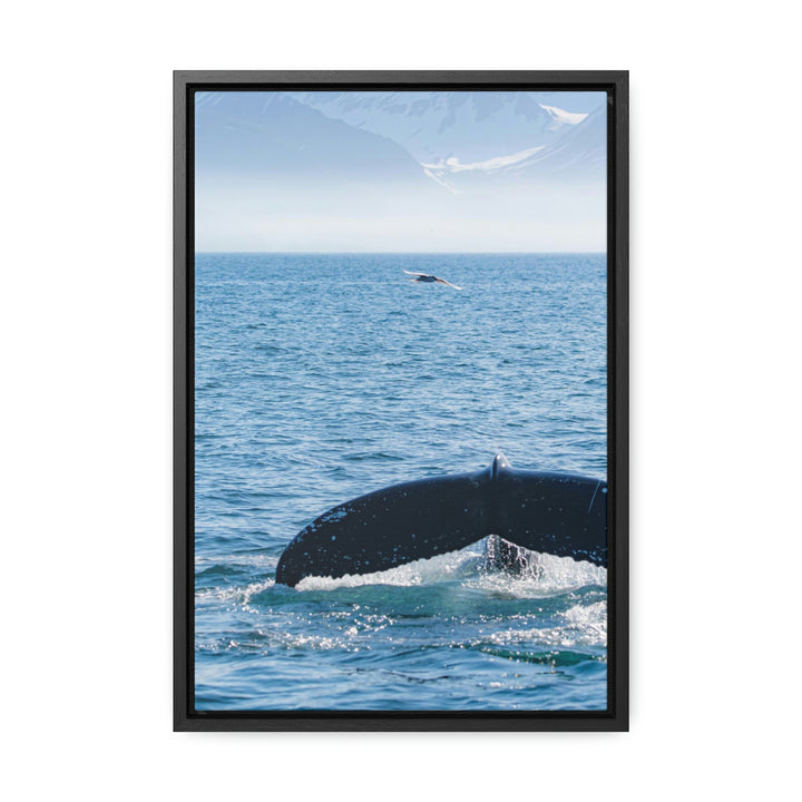 A Whale and A Mountain - Canvas with Frame