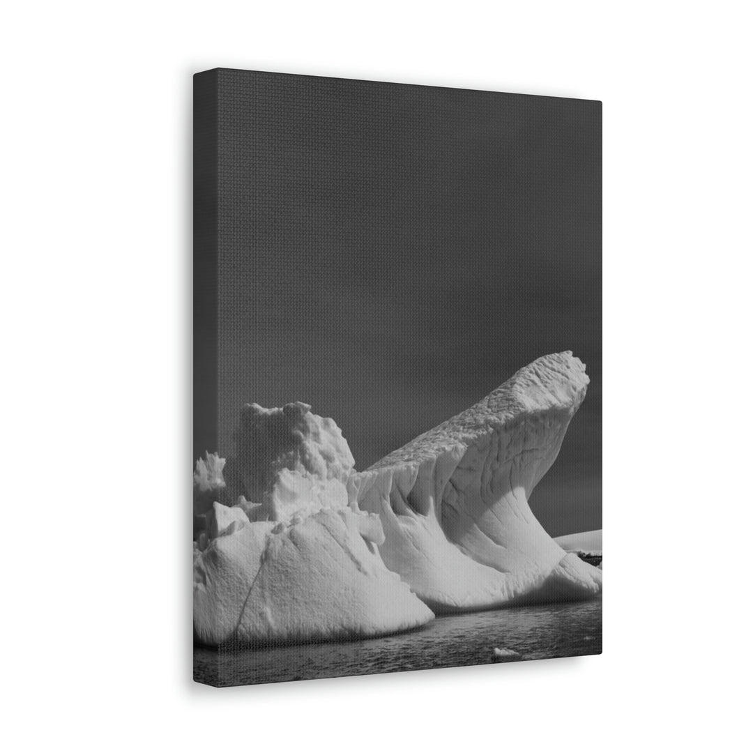 The Angles of an Iceberg in Black and White - Canvas