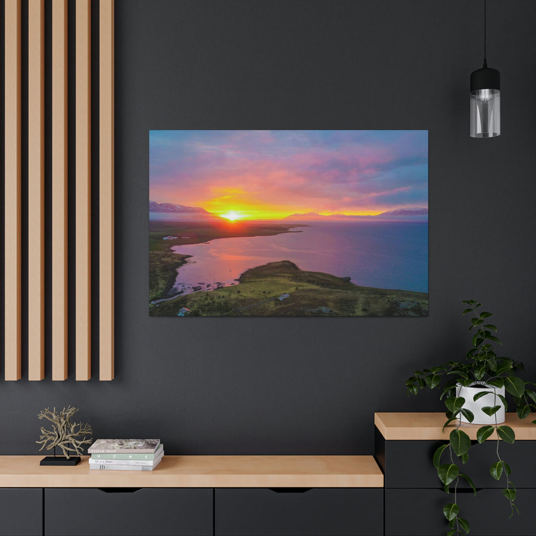 Sunset Over the Fjord Part 1 - Canvas