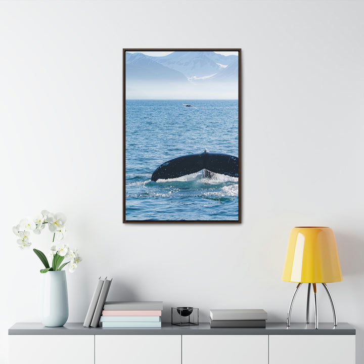 A Whale and A Mountain - Canvas with Frame