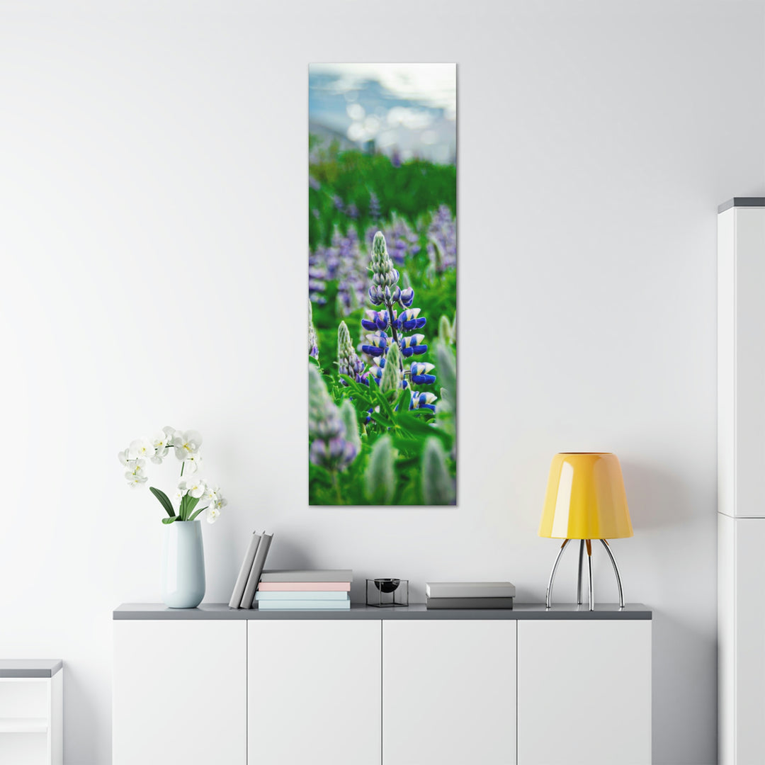 Glowing Lupin with Mountains - Canvas