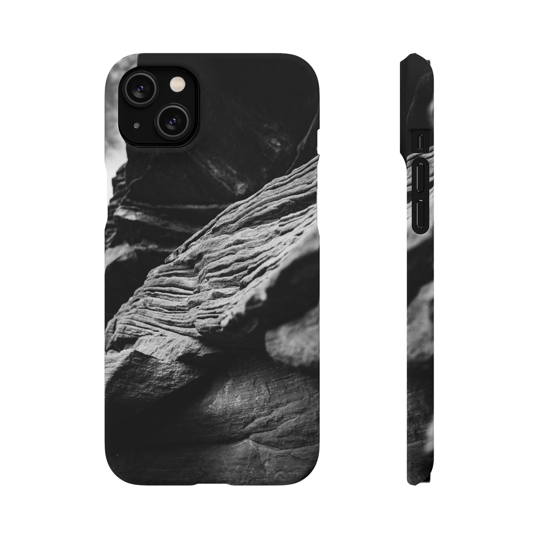 Layers of Rock in Black and White - Phone Case