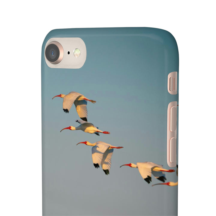 White Ibis in Flight - Phone Case