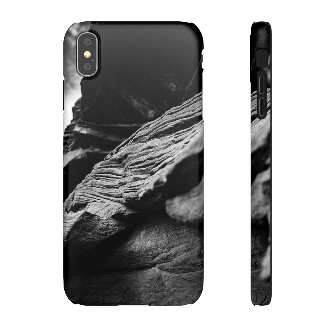 Layers of Rock in Black and White - Phone Case