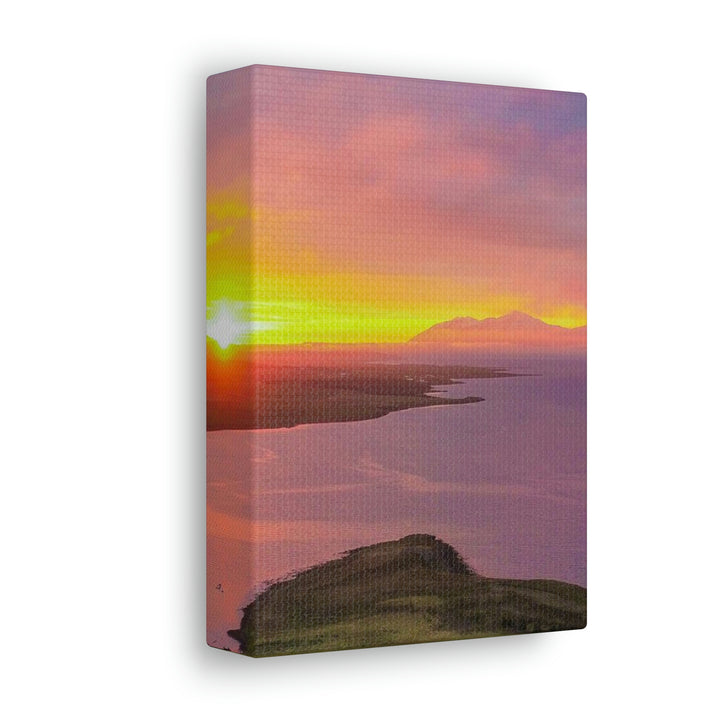 Sunset Over the Fjord Part 1 - Canvas