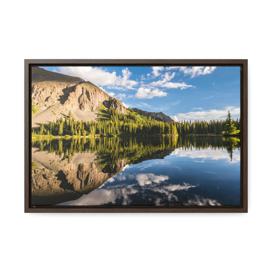 Mountain Scene Reflected - Canvas with Frame