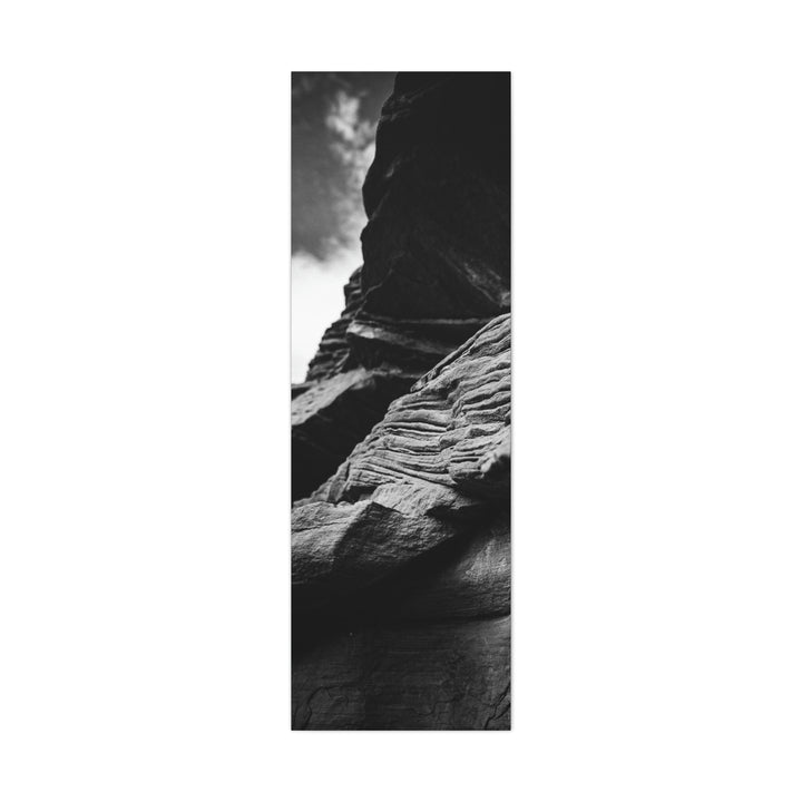 Layers of Rock in Black and White - Canvas