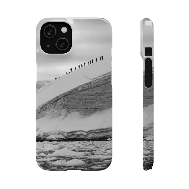 Preparing for the Climb in Black and White - Phone Case