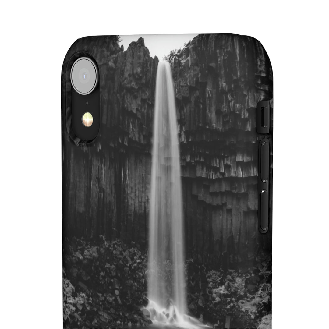 Svartifoss in Black and White - Phone Case