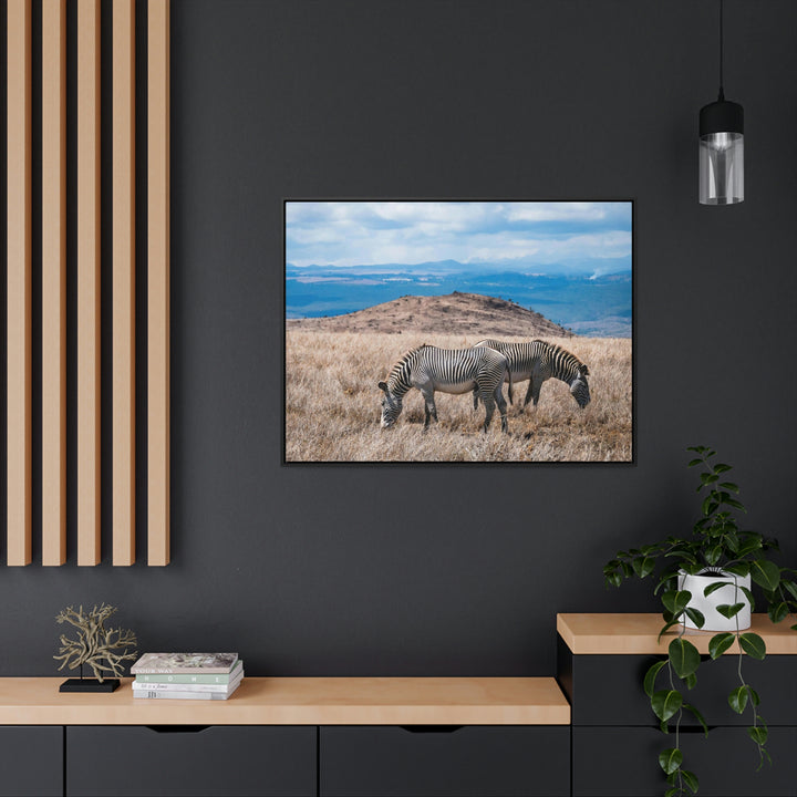 Zebra-Striped Expanse - Canvas With Frame