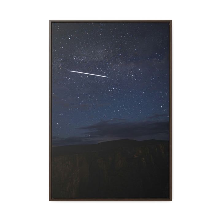 Starlink Above the Canyon - Canvas with Frame