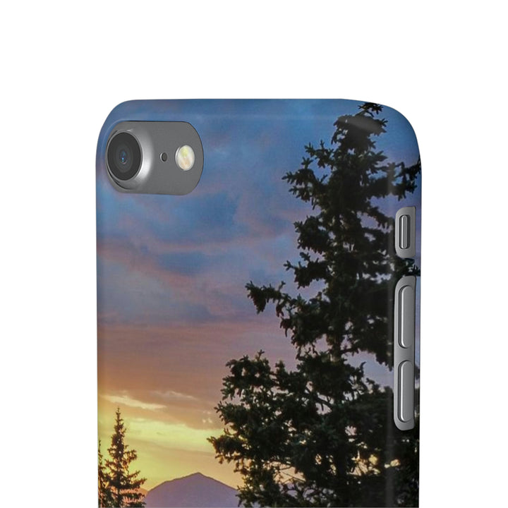 Rainy Sunset Through the Trees - Phone Case