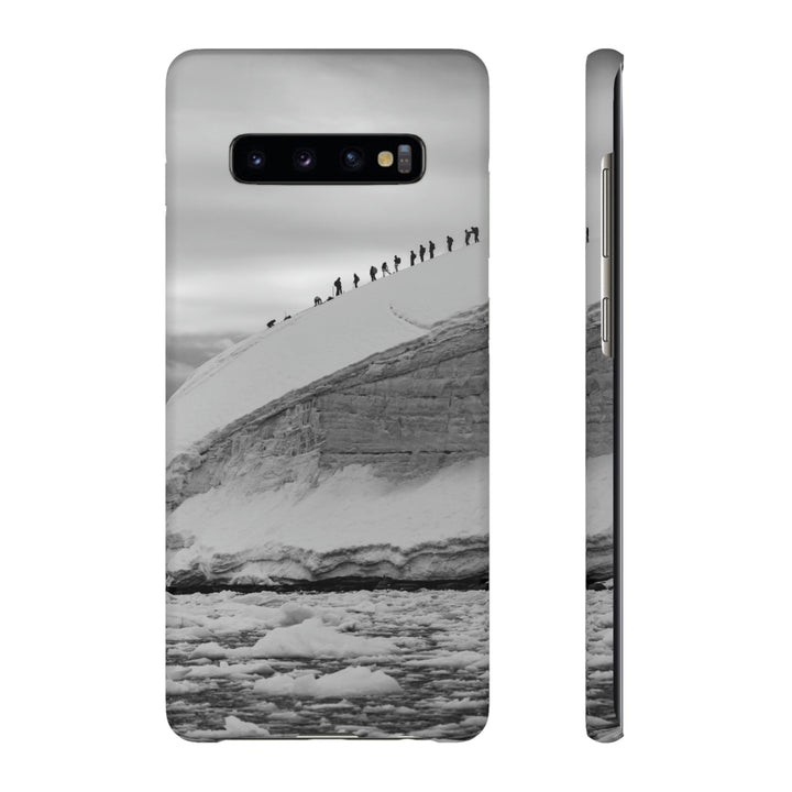 Preparing for the Climb in Black and White - Phone Case