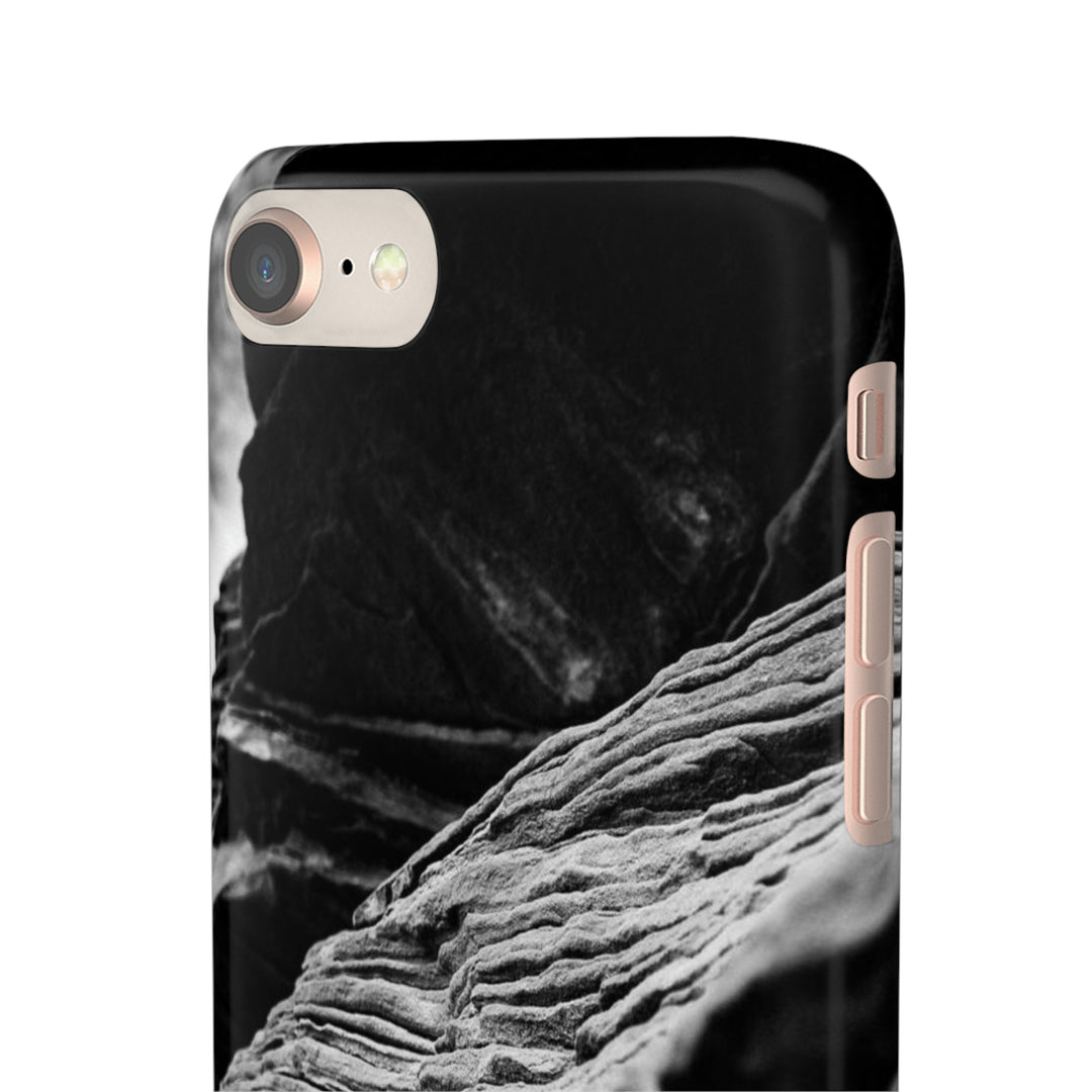 Layers of Rock in Black and White - Phone Case