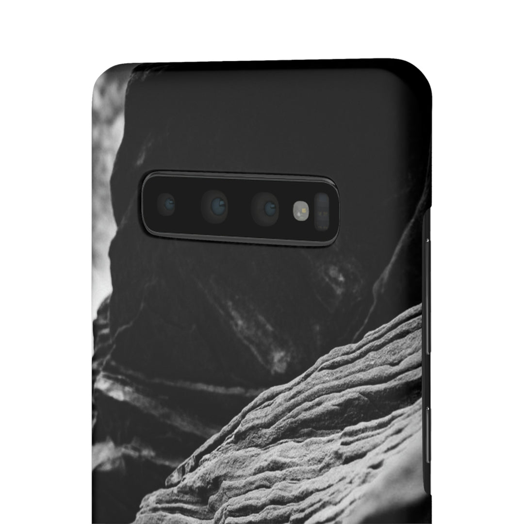 Layers of Rock in Black and White - Phone Case