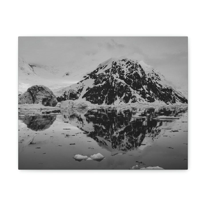 Reflected Calm in Black and White - Canvas