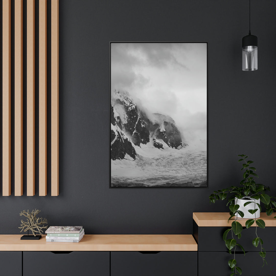 The Mist Descends in Black and White - Canvas with Frame