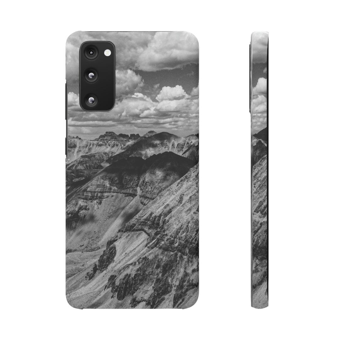 Imogene Pass From the Air in Black and White - Phone Case