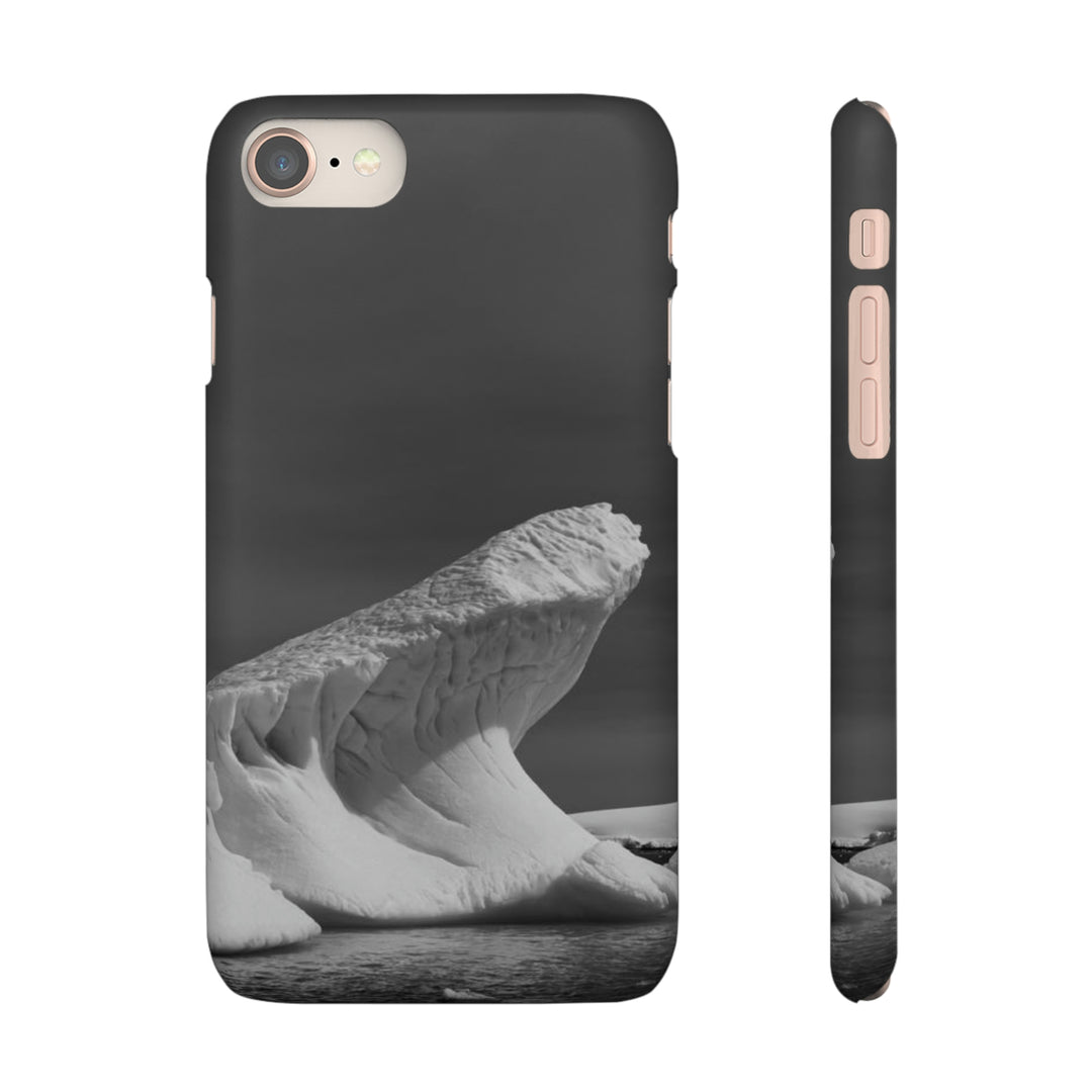 The Angles of an Iceberg in Black and White - Phone Case