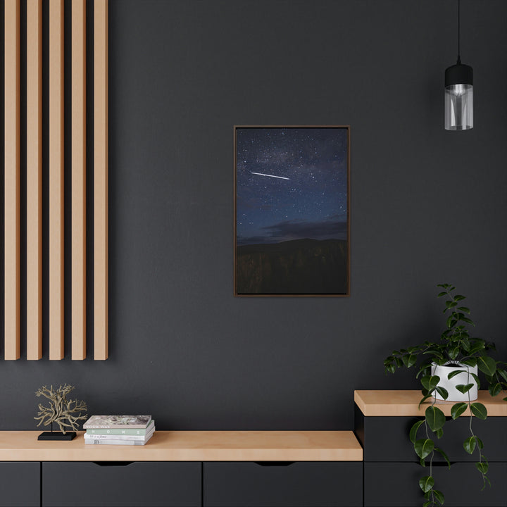 Starlink Above the Canyon - Canvas with Frame