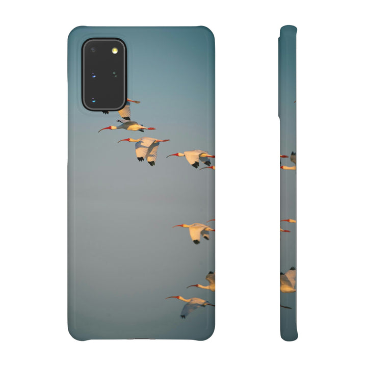 White Ibis in Flight - Phone Case