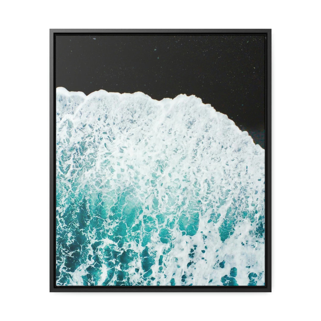 A Wave on Volcanic Sand - Canvas with Frame