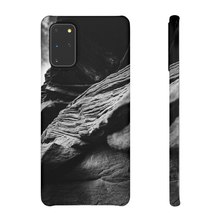 Layers of Rock in Black and White - Phone Case