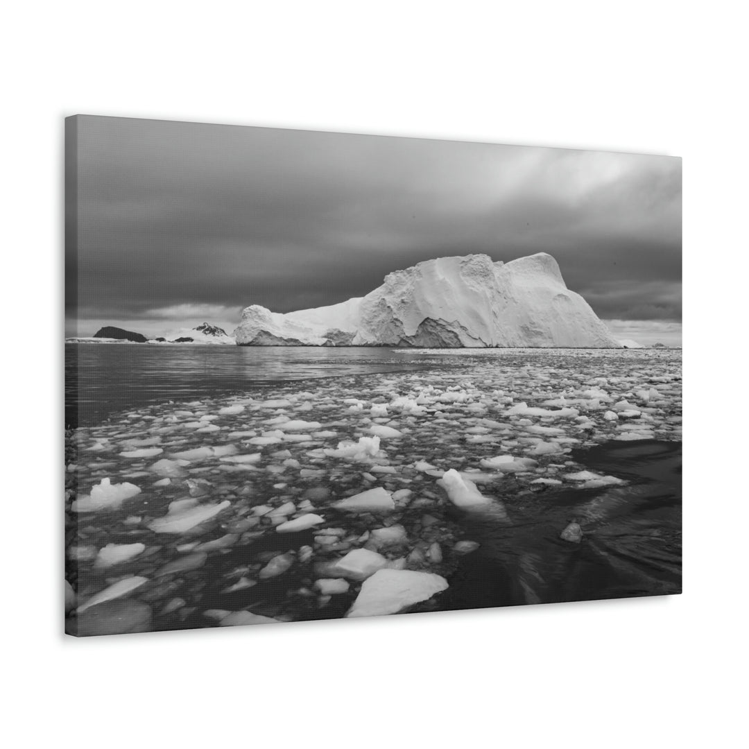 Lane of Ice In Black and White - Canvas