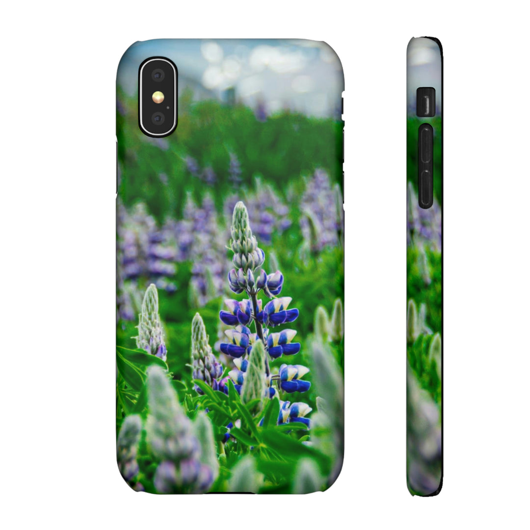 Glowing Lupin with Mountains - Phone Case