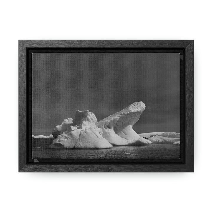 The Angles of an Iceberg in Black and White - Canvas with Frame