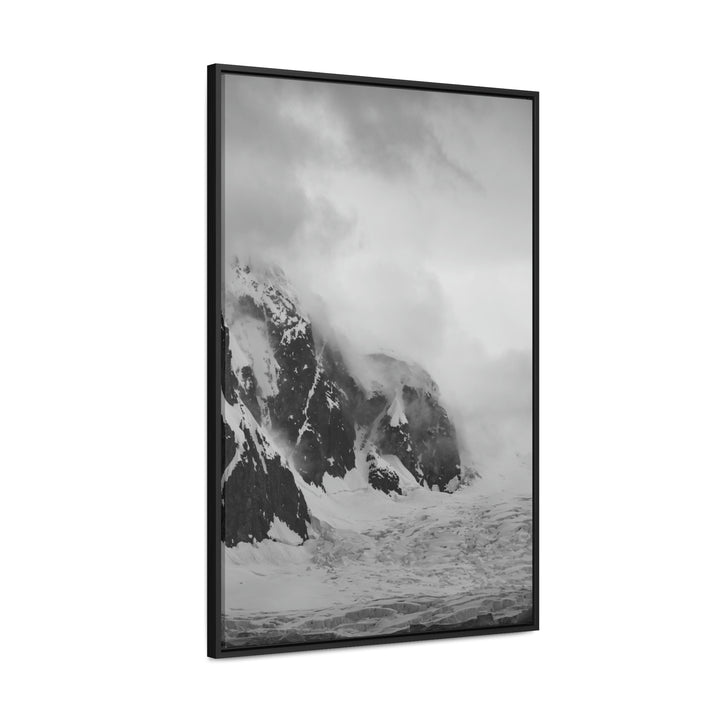 The Mist Descends in Black and White - Canvas with Frame