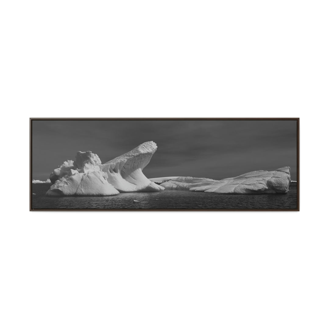 The Angles of an Iceberg in Black and White - Canvas with Frame