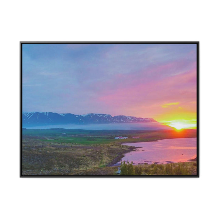 Sunset Over the Fjord Part 2 - Canvas with Frame