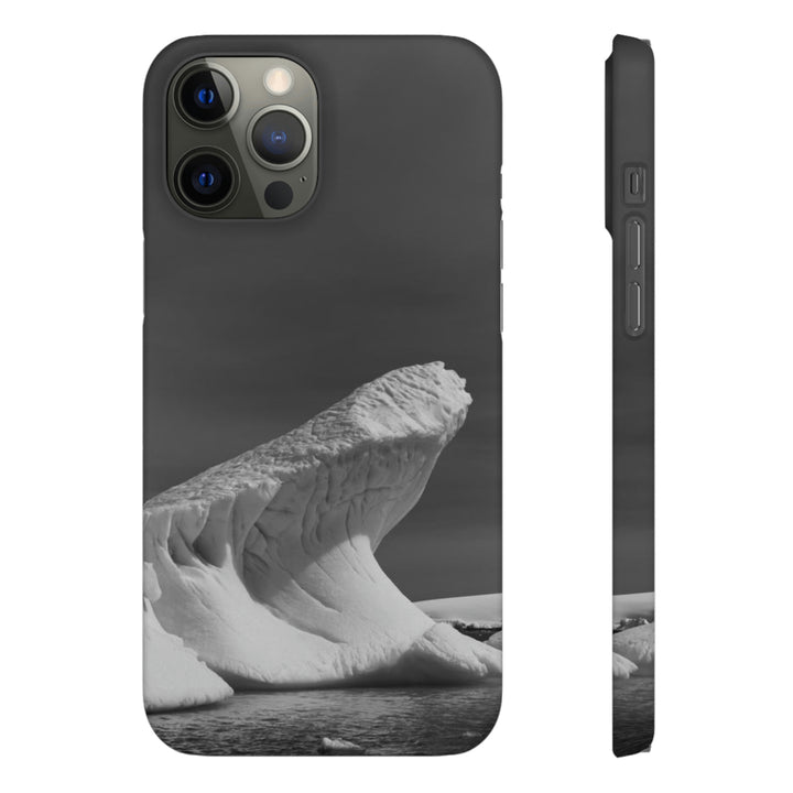 The Angles of an Iceberg in Black and White - Phone Case