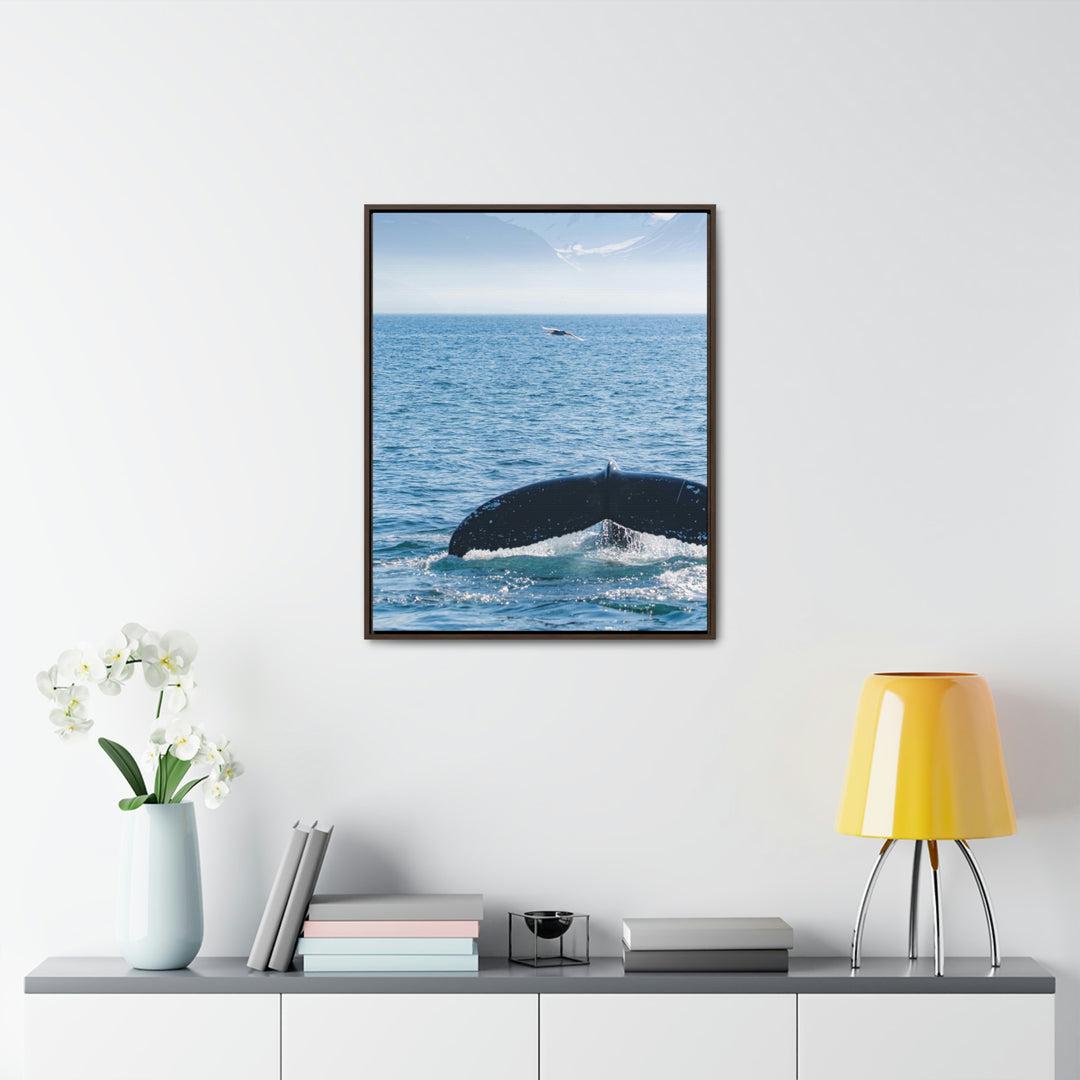 A Whale and A Mountain - Canvas with Frame