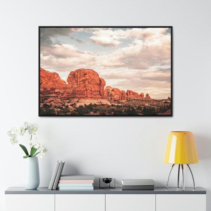 A Desert Sunset - Canvas with Frame