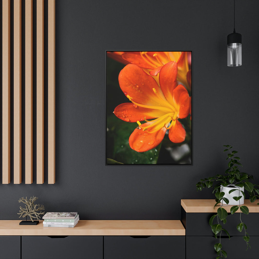 Bright Bush Lily - Canvas with Frame - Visiting This World