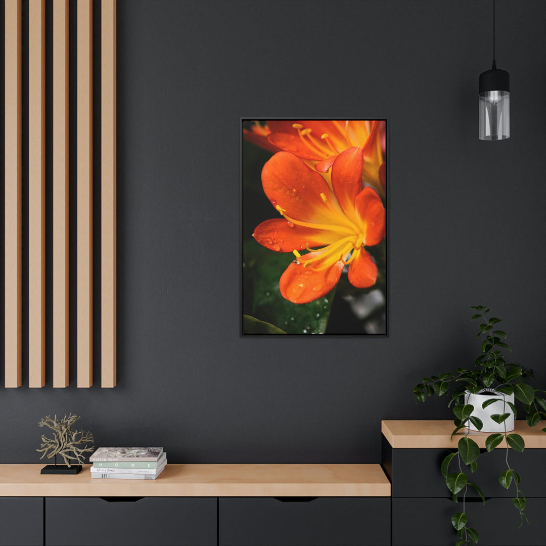 Bright Bush Lily - Canvas with Frame - Visiting This World