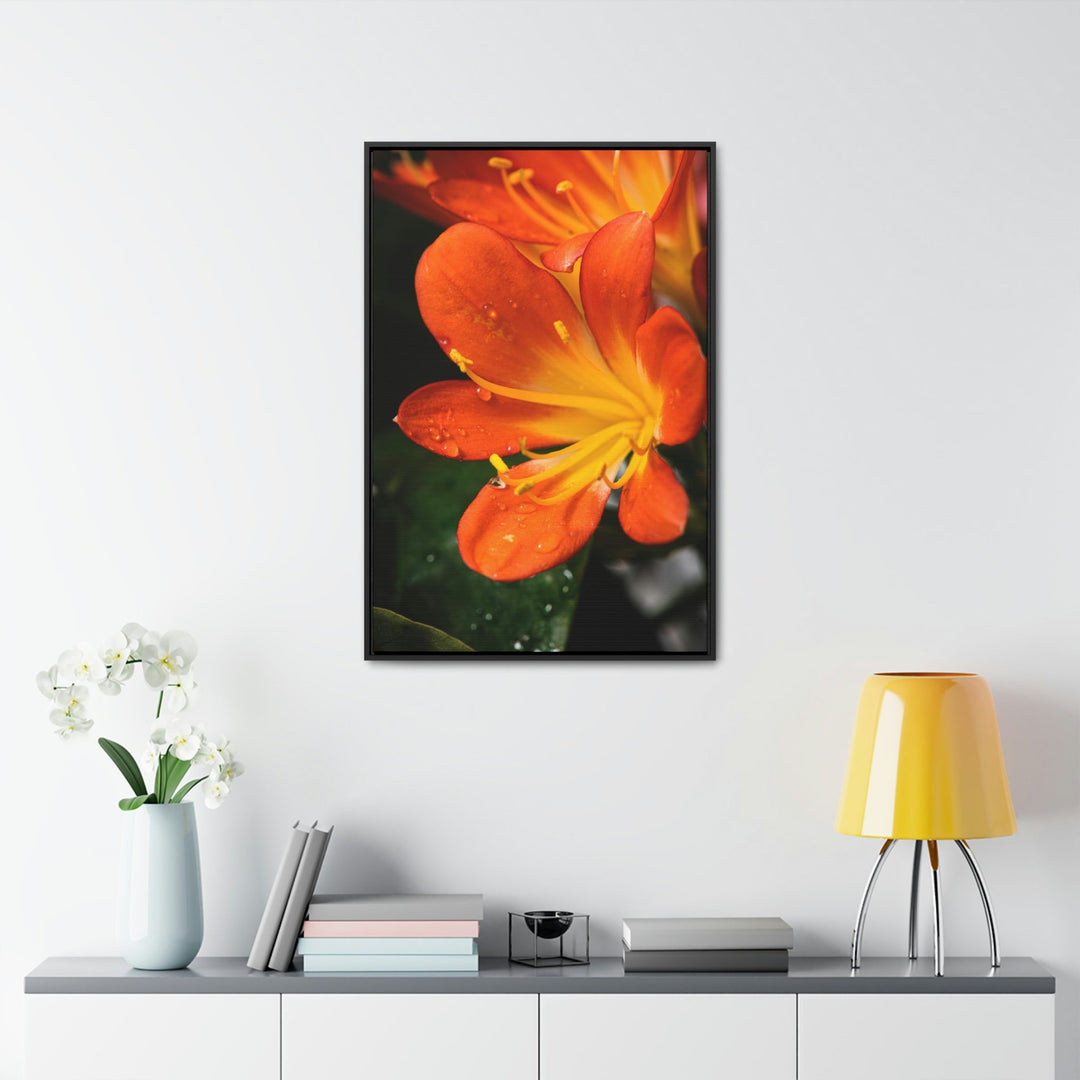 Bright Bush Lily - Canvas with Frame - Visiting This World