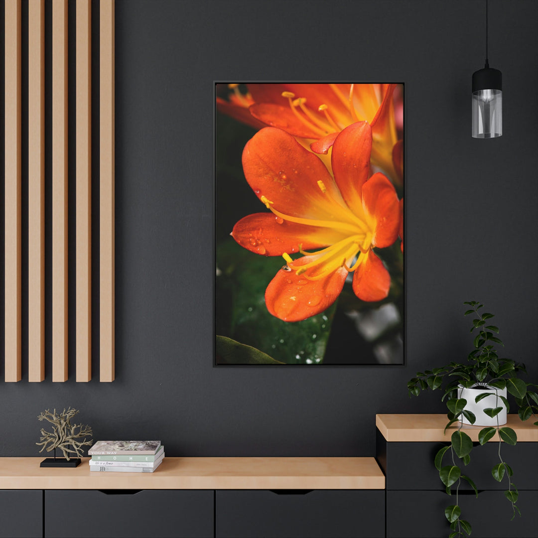 Bright Bush Lily - Canvas with Frame - Visiting This World