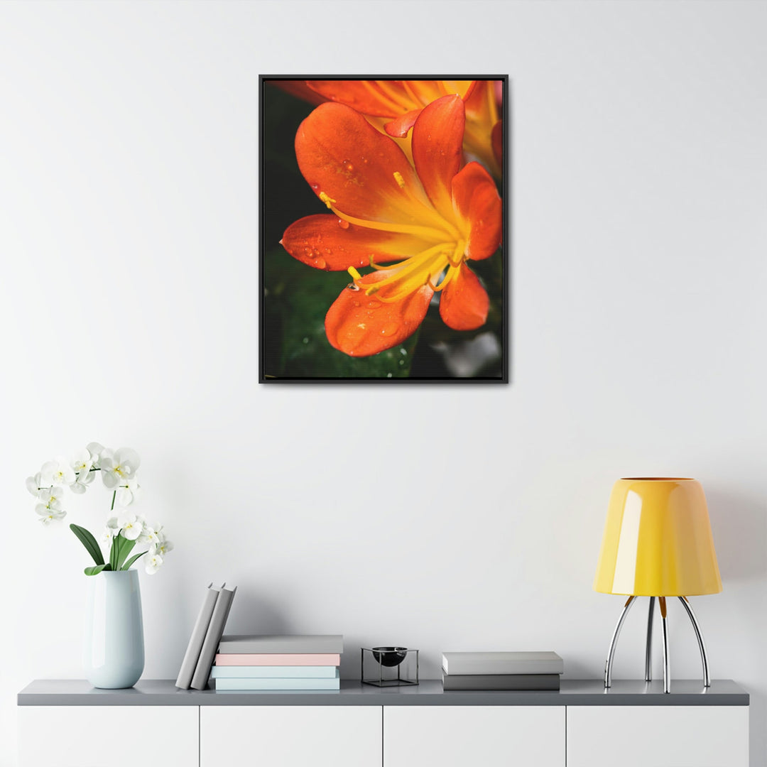 Bright Bush Lily - Canvas with Frame - Visiting This World