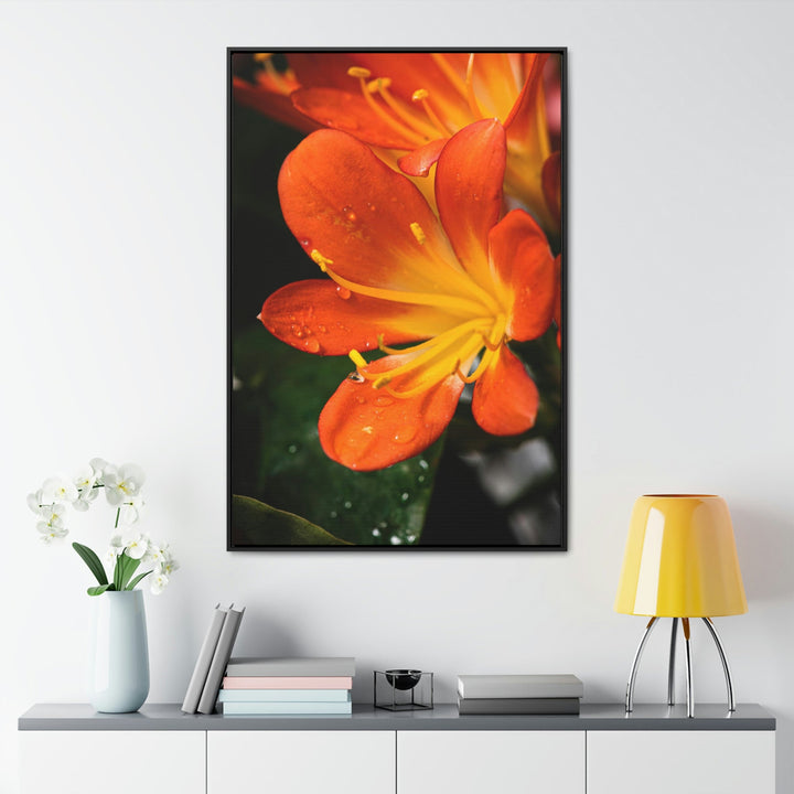 Bright Bush Lily - Canvas with Frame - Visiting This World