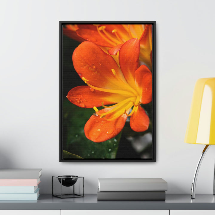 Bright Bush Lily - Canvas with Frame - Visiting This World