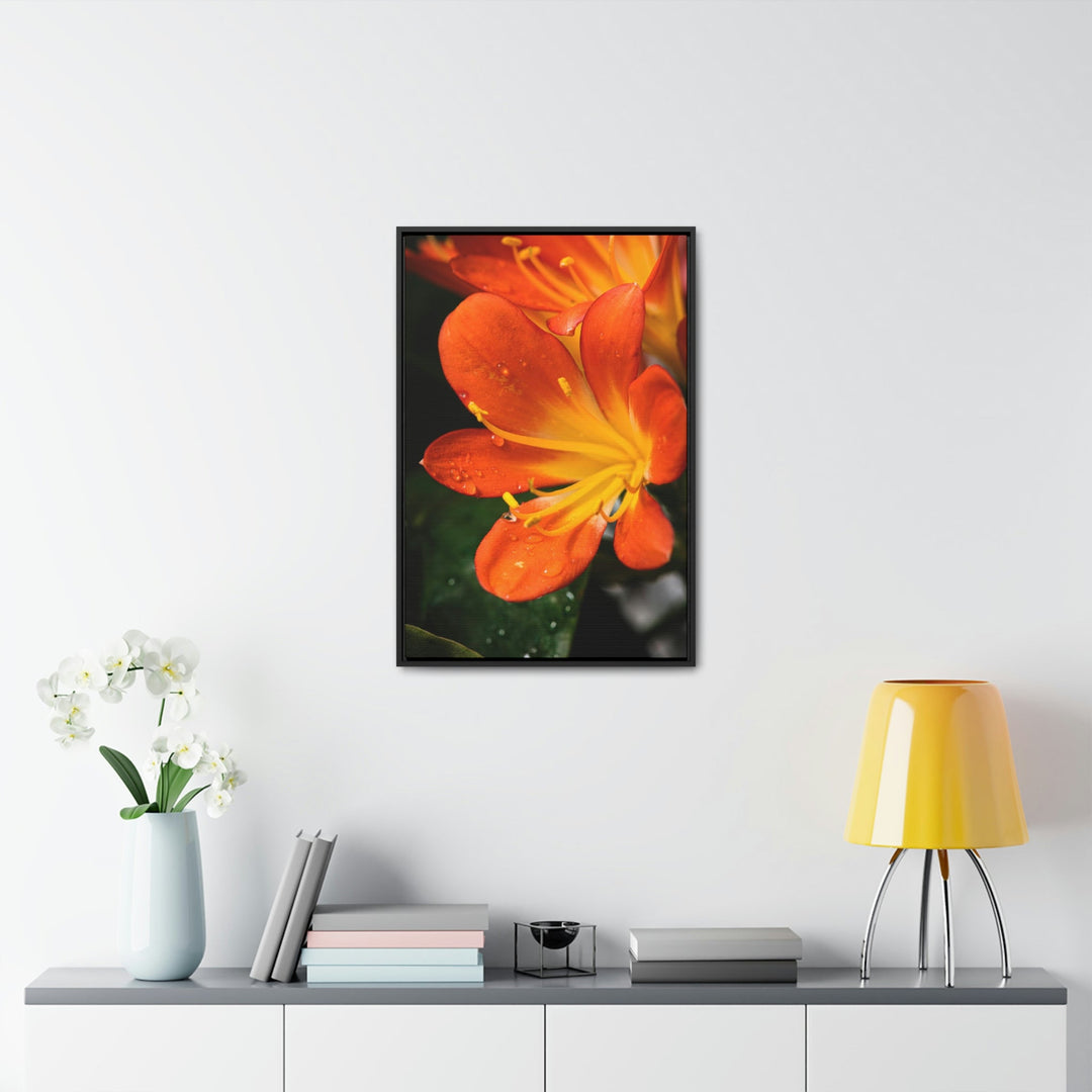 Bright Bush Lily - Canvas with Frame - Visiting This World