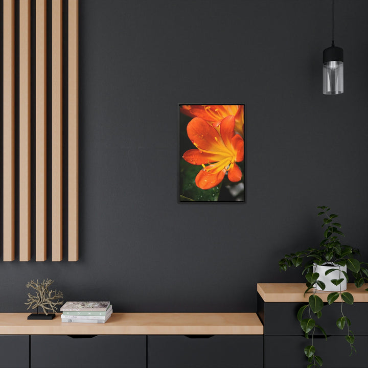 Bright Bush Lily - Canvas with Frame - Visiting This World