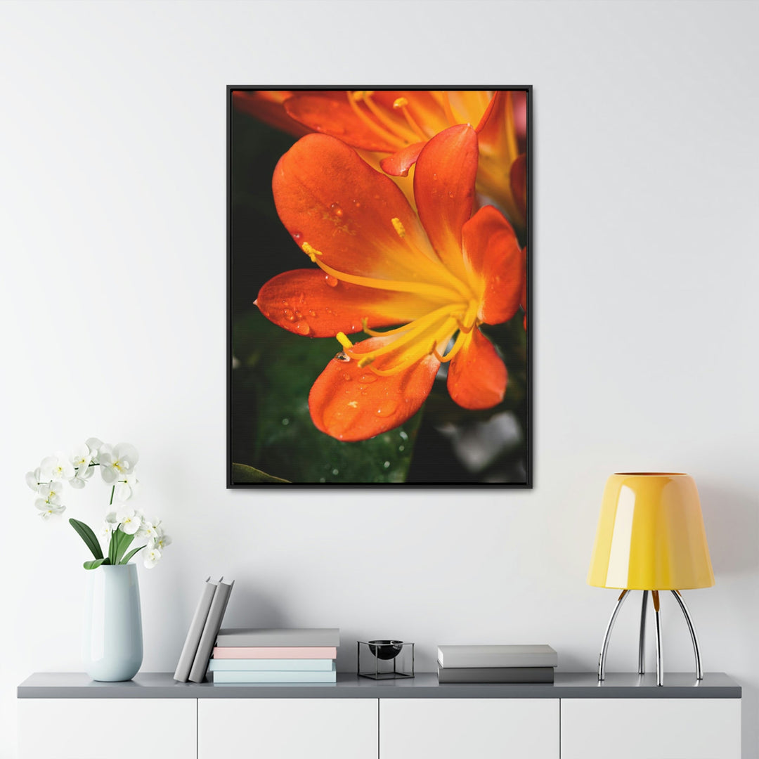 Bright Bush Lily - Canvas with Frame - Visiting This World